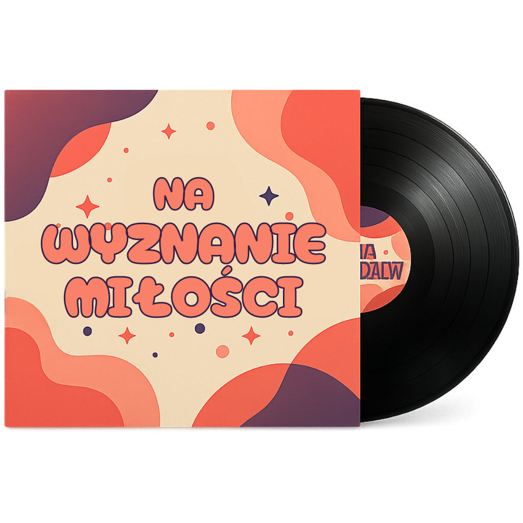 OKŁADKA PRODUKTU PERSONALIZOWANEJ PIOSENKI NA WYZNANIE MIŁOŚCI